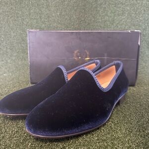 Del toro velvet blue slippers